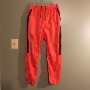 Joggers high waisted, bright orange